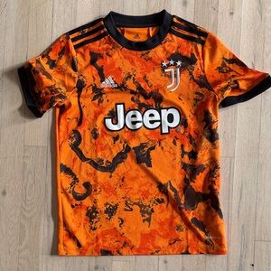 adidas Kids Orange and Black Soccer Jersey
